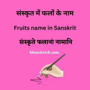 Fruits name in Sanskrit