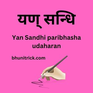 Yan Sandhi ki Paribhasha Udaharan